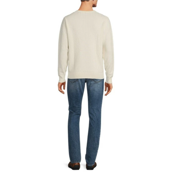 Buy π Murano Collection Textured Crew Neck Sweater Burgundy π 8 Buy π Murano Collection Textured Crew Neck Sweater Burgundy π - Image 8