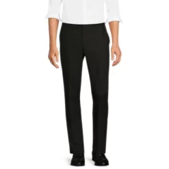 New π Murano Electric Jungle Collection Evan Extra Slim-Fit Tonal Leopard Jacquard Suit Separates Pants Black π₯