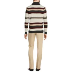 Cheapest ⭐ Murano Intergalactic Collection Stripe Shawl Collar Cable Knit Sweater Ecru ❤️ -Murano Shop unnamed file 1015