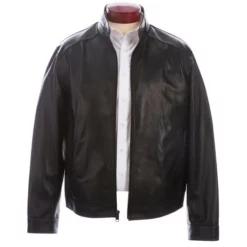 Hot Sale 😀 Murano Leather Side Rib Jacket Black 🎁