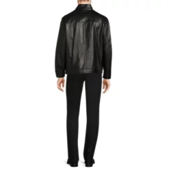 Hot Sale 😀 Murano Leather Side Rib Jacket Black 🎁 -Murano Shop unnamed file 1063