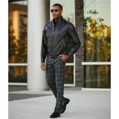 Hot Sale 😀 Murano Leather Side Rib Jacket Black 🎁 -Murano Shop unnamed file 1065