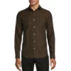 Best reviews of 😀 Murano Electric Jungle Collection Slim-Fit Eye Jacquard Long-Sleeve Woven Shirt Black 🥰
