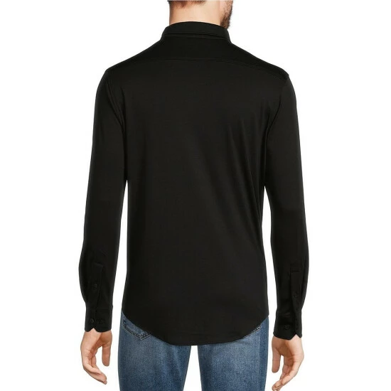 Coupon π₯° Murano Liquid Luxury Solid Long-Sleeve Coatfront Shirt Black 𧨠6 Coupon π₯° Murano Liquid Luxury Solid Long-Sleeve Coatfront Shirt Black 𧨠- Image 6