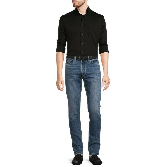 Coupon π₯° Murano Liquid Luxury Solid Long-Sleeve Coatfront Shirt Black 𧨠7 Coupon π₯° Murano Liquid Luxury Solid Long-Sleeve Coatfront Shirt Black 𧨠- Image 7