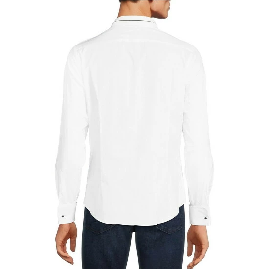 Discount π Murano Electric Jungle Collection Slim-Fit Center Stripe Long-Sleeve Woven Shirt Whiteness π 2 Discount π Murano Electric Jungle Collection Slim-Fit Center Stripe Long-Sleeve Woven Shirt Whiteness π - Image 2