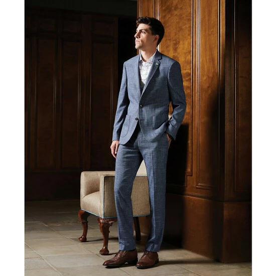 Coupon π Murano Archive Collection Alex Slim-Fit Houndstooth Flat Front Pants Navy π 4 Coupon π Murano Archive Collection Alex Slim-Fit Houndstooth Flat Front Pants Navy π - Image 4