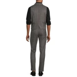 Promo ✔️ Murano Suit Separates Plaid Shawl Vest Burgundy ⭐ -Murano Shop unnamed file 1176