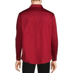Discount 🔥 Murano Classic-Fit Solid Sateen Long-Sleeve Woven Shirt Cherry 🔥 -Murano Shop unnamed file 1178