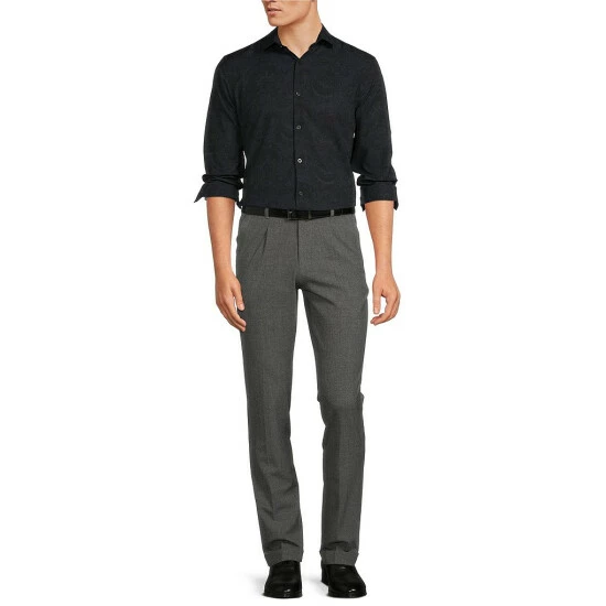 Cheap π Murano Slim-Fit Paisley Print Performance Stretch Long-Sleeve Woven Shirt Black β 3 Cheap π Murano Slim-Fit Paisley Print Performance Stretch Long-Sleeve Woven Shirt Black β - Image 3