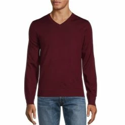 Deals 🌟 Murano Performance Solid V-Neck Sweater Green ✔️ -Murano Shop unnamed file 119