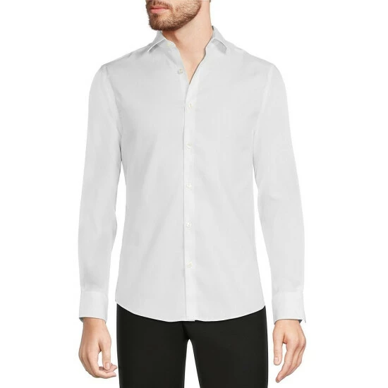 Budget π Murano Collezione Slim-Fit Solid Long-Sleeve Woven Shirt White β€οΈ 6 Budget π Murano Collezione Slim-Fit Solid Long-Sleeve Woven Shirt White β€οΈ - Image 6