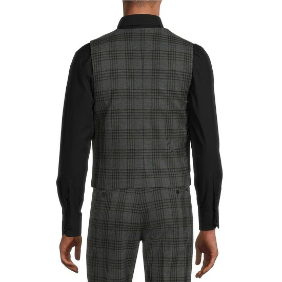 Best Pirce ✔️ Murano Plaid Patch Pocket Suit Separates Vest Green ⭐ 2 Best Pirce ✔️ Murano Plaid Patch Pocket Suit Separates Vest Green ⭐ - Image 2