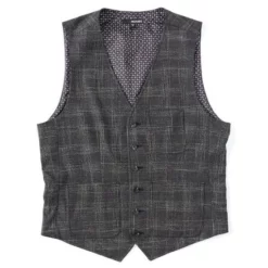 Deals 𧨠Murano Windowpane Patch Pocket Vest Charcoal π