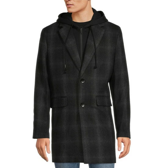 Promo π Murano Plaid Wool Coat Charcoal π 1 Promo π Murano Plaid Wool Coat Charcoal π