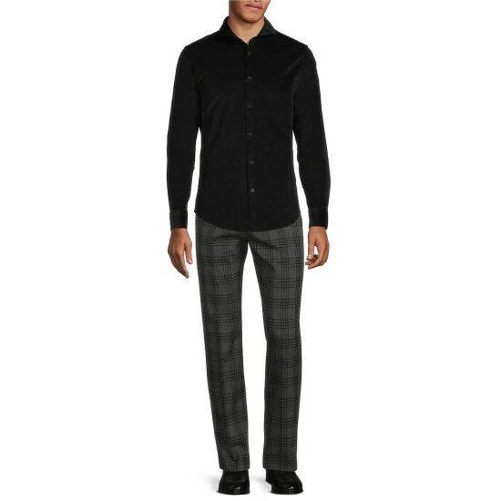 Budget βοΈ Murano Intergalactic Collection Slim-Fit Solid Long-Sleeve Corduroy 𧨠Shirt Black π 3 Budget βοΈ Murano Intergalactic Collection Slim-Fit Solid Long-Sleeve Corduroy 𧨠Shirt Black π - Image 3