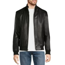 Budget ⨠Murano Textured Leather Bomber Jacket Black 𧨠6 Budget ⨠Murano Textured Leather Bomber Jacket Black 𧨠-Murano Shop unnamed file 1304