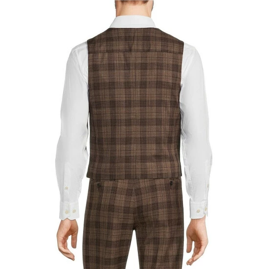 Discount π Murano Plaid 5-Button Welt Suit Separates Vest Brown β¨ 2 Discount π Murano Plaid 5-Button Welt Suit Separates Vest Brown β¨ - Image 2