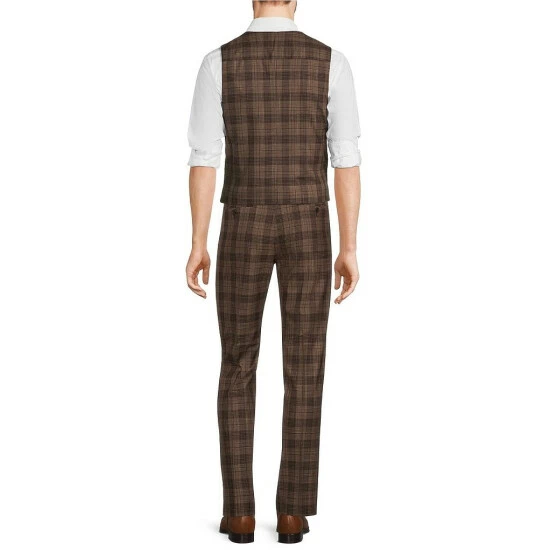Discount π Murano Plaid 5-Button Welt Suit Separates Vest Brown β¨ 4 Discount π Murano Plaid 5-Button Welt Suit Separates Vest Brown β¨ - Image 4