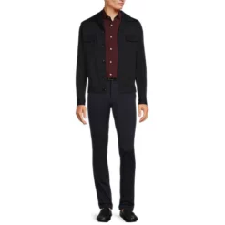 Outlet ✨ Murano Archive Collection Slim-Fit Worker Jacket Dark Navy 🔔 -Murano Shop unnamed file 1323