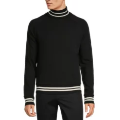 Hot Sale ⭐ Murano Intergalactic Collection Slim-Fit French Terry Turtleneck Light Sand 👏