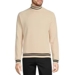 Hot Sale ⭐ Murano Intergalactic Collection Slim-Fit French Terry Turtleneck Light Sand 👏 -Murano Shop unnamed file 1351