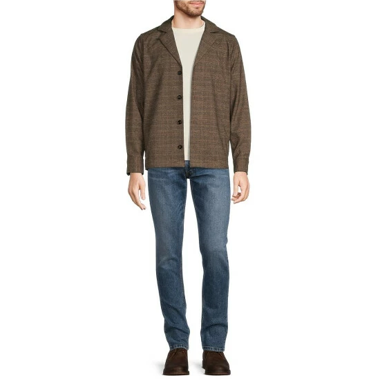 Buy π Murano Intergalactic Collection Slim-Fit Plaid π Shirt Jacket Brown β 3 Buy π Murano Intergalactic Collection Slim-Fit Plaid π Shirt Jacket Brown β - Image 3