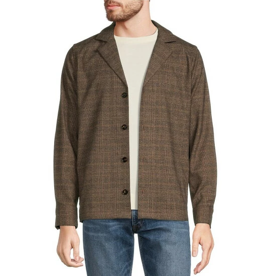 Buy π Murano Intergalactic Collection Slim-Fit Plaid π Shirt Jacket Brown β 5 Buy π Murano Intergalactic Collection Slim-Fit Plaid π Shirt Jacket Brown β - Image 5