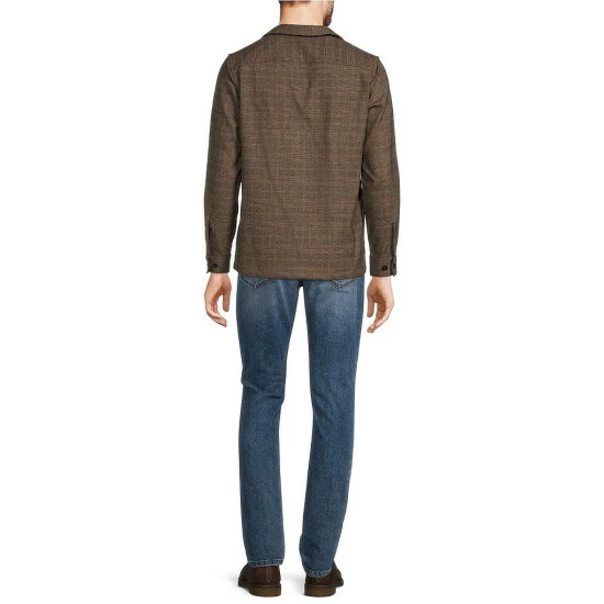 Buy π Murano Intergalactic Collection Slim-Fit Plaid π Shirt Jacket Brown β 6 Buy π Murano Intergalactic Collection Slim-Fit Plaid π Shirt Jacket Brown β - Image 6