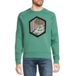 Best reviews of π Murano Liquid Luxury Placed Print Long-Sleeve Sweatshirt Light Sage π₯