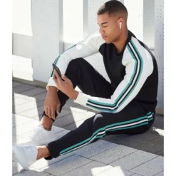 Outlet 👏 Murano Liquid Luxury Solid Stripe Accent Jogger Pants Black 👍 -Murano Shop unnamed file 1379