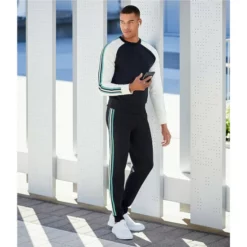 Outlet 👏 Murano Liquid Luxury Solid Stripe Accent Jogger Pants Black 👍 -Murano Shop unnamed file 1380
