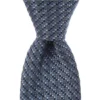 Promo ❤️ Murano Tonal Solid Texture Narrow 2 3/4#double; Silk Tie Blue 🎁