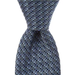 Promo ❤️ Murano Tonal Solid Texture Narrow 2 3/4#double; Silk Tie Blue 🎁