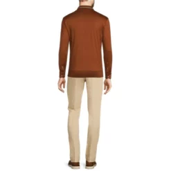 New 🥰 Murano Intergalactic Collection Slim-Fit Long-Sleeve Jacquard Tipped Coatfront Shirt Dark Copper ⌛ -Murano Shop unnamed file 1386