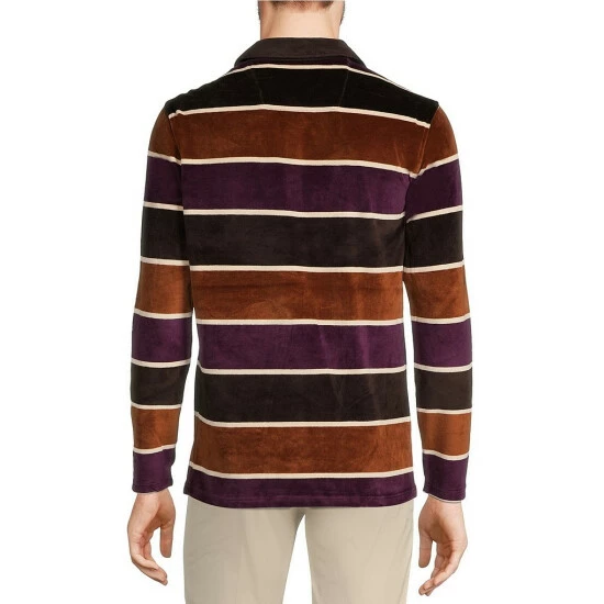 Flash Sale 𧨠Murano Intergalactic Collection Slim-Fit Velour Long-Sleeve Polo Shirt Dark Brown β€οΈ 2 Flash Sale 𧨠Murano Intergalactic Collection Slim-Fit Velour Long-Sleeve Polo Shirt Dark Brown β€οΈ - Image 2