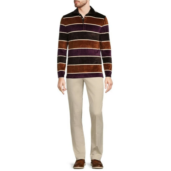 Flash Sale 𧨠Murano Intergalactic Collection Slim-Fit Velour Long-Sleeve Polo Shirt Dark Brown β€οΈ 3 Flash Sale 𧨠Murano Intergalactic Collection Slim-Fit Velour Long-Sleeve Polo Shirt Dark Brown β€οΈ - Image 3