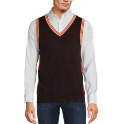 Best Pirce ✔️ Murano Tipped Sweater Vest Mahogany ✔️