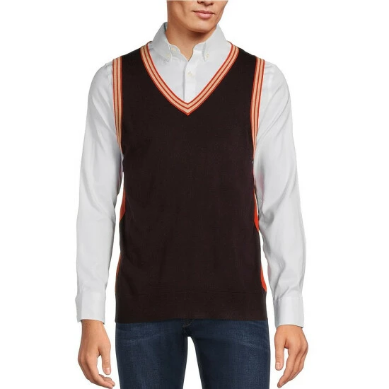 Best Pirce ✔️ Murano Tipped Sweater Vest Mahogany ✔️ 1 Best Pirce ✔️ Murano Tipped Sweater Vest Mahogany ✔️