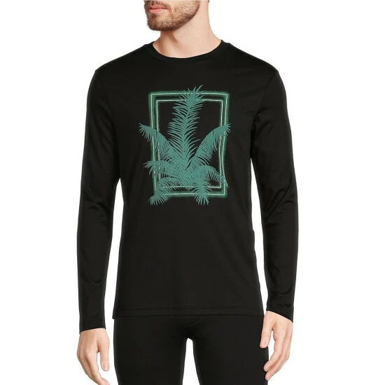 Best deal π Murano Electric Jungle Collection Slim-Fit Flocked Fern Long-Sleeve Tee Black β 1 Best deal π Murano Electric Jungle Collection Slim-Fit Flocked Fern Long-Sleeve Tee Black β