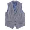 Budget 🎉 Murano Plaid Shawl Vest Navy 🥰