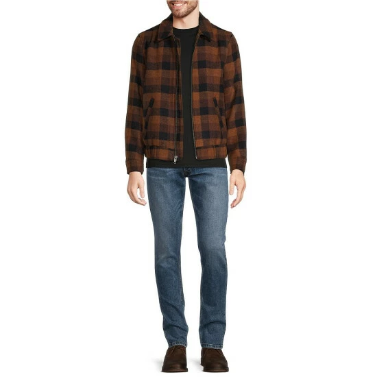 Hot Sale π€© Murano Plaid Woolblend Bomber Jacket Brown Multi β 3 Hot Sale π€© Murano Plaid Woolblend Bomber Jacket Brown Multi β - Image 3