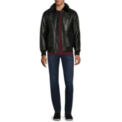 Top 10 ⭐ Murano Faux Fur Collar Jacket Black ✔️ -Murano Shop unnamed file 1481