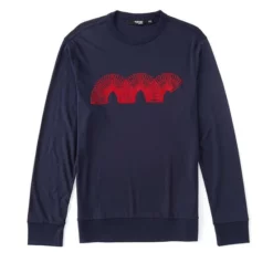 Best deal π Murano Archive Collection Liquid Luxury Slim-Fit Flocked Spring Wire Tee Dark Navy β