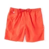 Coupon ❤️ Murano Solid 6#double; Inseam Swim Trunks Red Orange 😀