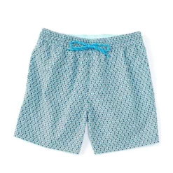 Cheap ⌛ Murano Op Art 6#double; Inseam Swim Trunks Turquoise ✨