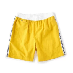 Cheap 👏 Murano Side Stripe Solid 6#double; Inseam Swim Trunks Citrus Gold 😉 -Murano Shop unnamed file 1524