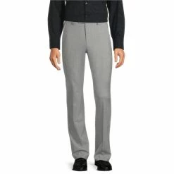 Budget β€οΈ Murano Collezione Alex Slim-Fit Performance Bi-Stretch Solid Suit Separates Flat Front Dress Pants Grey π₯°