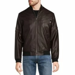 Budget 🛒 Murano Faux Leather Hooded Jacket Black ⌛ -Murano Shop unnamed file 169