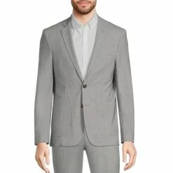 Outlet 🌟 Murano Collezione Slim-Fit Performance Bi-Stretch Wool Blend Suit Separates Blazer Grey 🛒